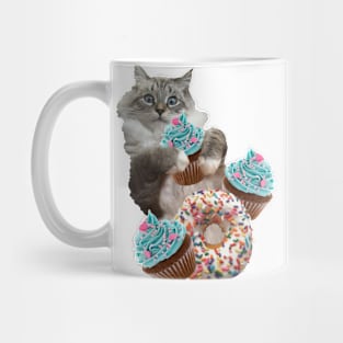 Donut Cupcake Cat Mug